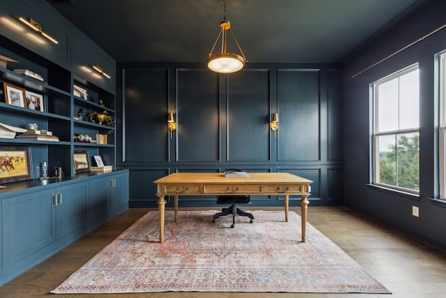 14000 Walsh Ave, Fort Worth, TX 76008 - home office featuring a decorative wall and wood finished floors