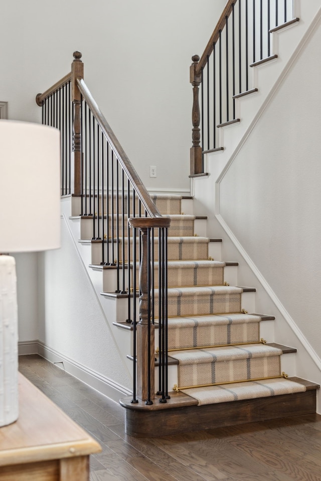 14000 Walsh Ave, Fort Worth, TX 76008 - stairs featuring wood finished floors and baseboards