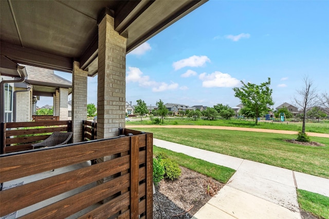 exterior space with a residential view