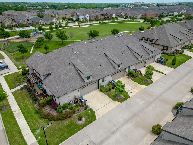 drone / aerial view featuring a residential view