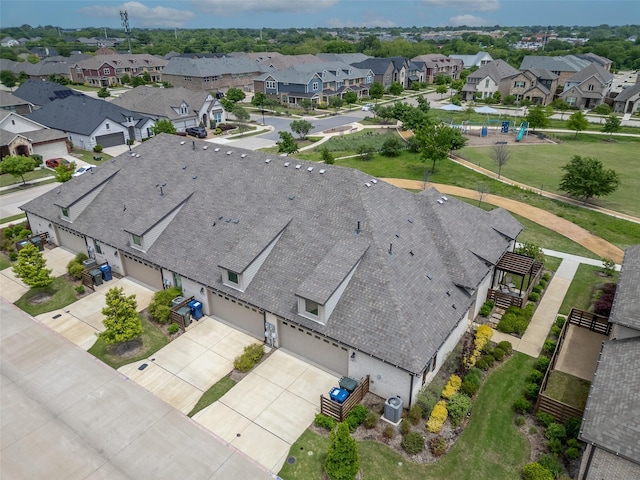 drone / aerial view with a residential view