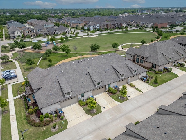drone / aerial view with a residential view