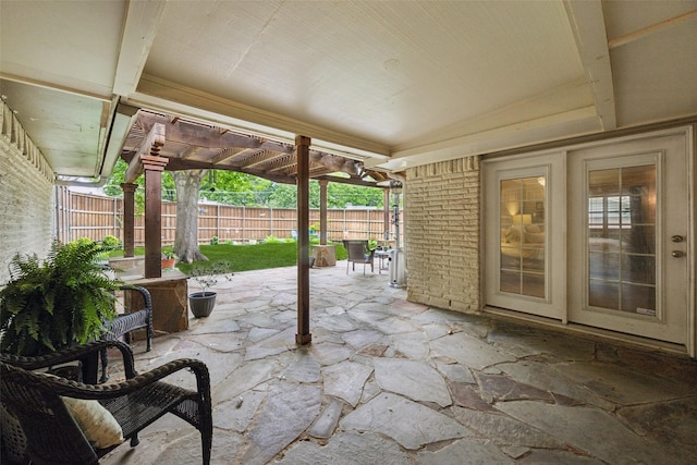12312 Cox Ln, Dallas, TX 75244 - fenced backyard with a patio area
