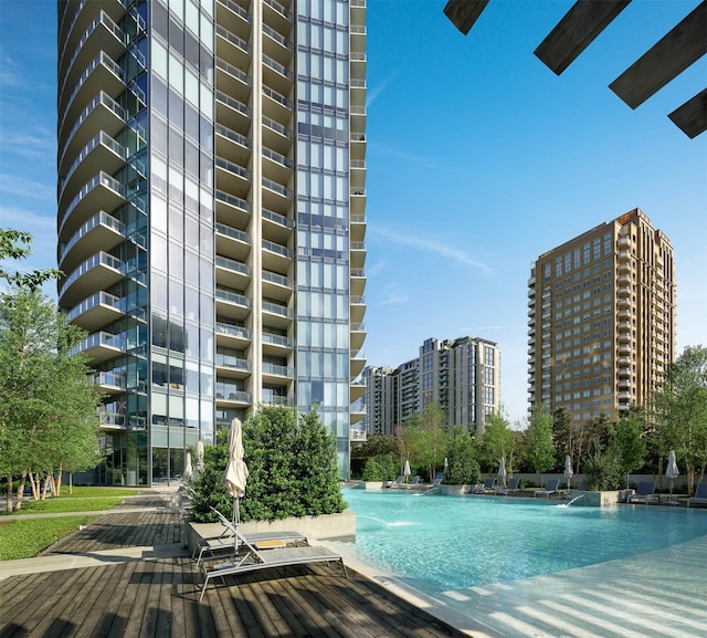 view of community pool