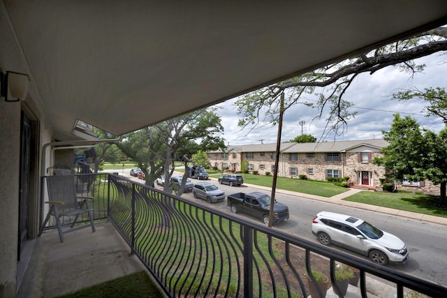 balcony with a residential view