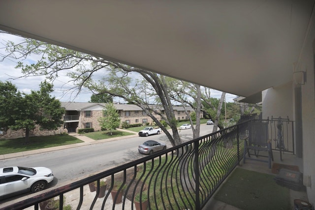 balcony with a residential view