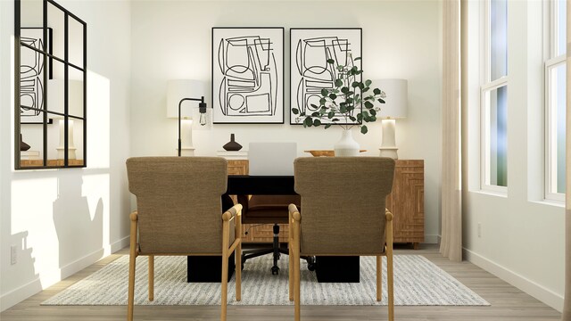 457 Ridge Dr, Justin, TX 76247 - dining room featuring baseboards and wood finished floors