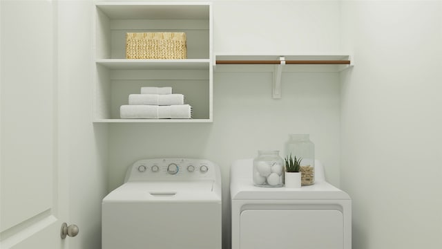 457 Ridge Dr, Justin, TX 76247 - clothes washing area featuring washing machine and clothes dryer and laundry area