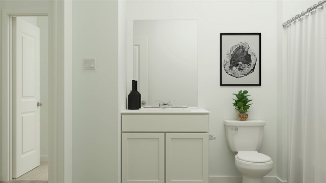 457 Ridge Dr, Justin, TX 76247 - full bathroom featuring baseboards, toilet, and vanity