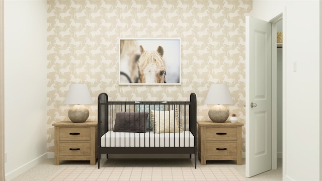 457 Ridge Dr, Justin, TX 76247 - bedroom featuring wallpapered walls and baseboards