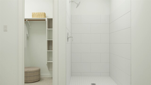 457 Ridge Dr, Justin, TX 76247 - full bathroom with a spacious closet and a stall shower