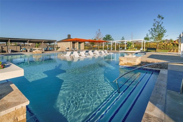 7306 Mallow Way, Venus, TX 76084 - community pool featuring a hot tub and a patio