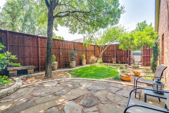 942 Lexington Dr, Rockwall, TX 75087 - view of yard featuring a patio and a fenced backyard