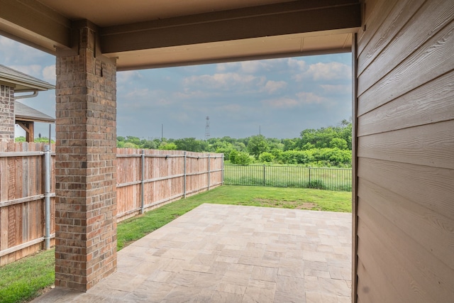 view of patio / terrace with a fenced backyard