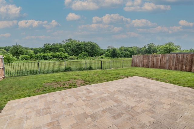 view of patio / terrace with a fenced backyard