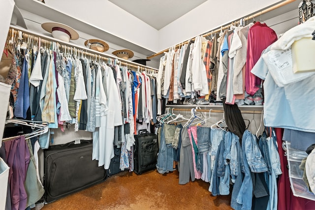 view of walk in closet