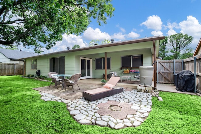 2403 Leslie St, Denton, TX 76205 - rear view of property with a patio area and a gate