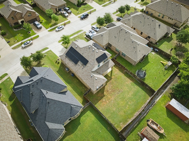 aerial view with a residential view