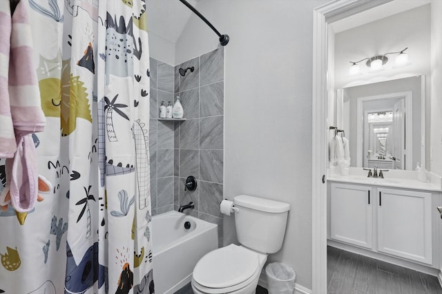 1146 Berrydale Dr, Northlake, TX 76226 - full bathroom with shower / bathtub combination with curtain and vanity