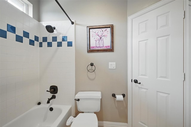 619 Uvalde Ct, Allen, TX 75013 - bathroom featuring baseboards, bathtub / shower combination, and toilet