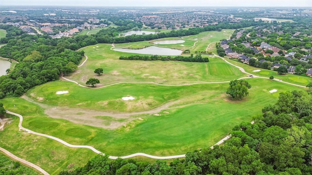 619 Uvalde Ct, Allen, TX 75013 - bird's eye view featuring a water view and golf course view