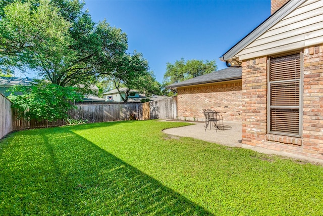 view of yard featuring a patio
