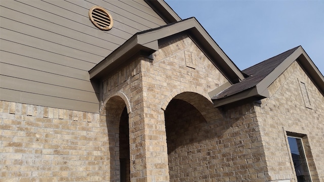 exterior details with brick siding