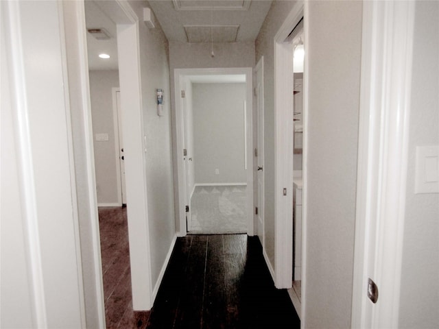316 Tennessee St, Graham, TX 76450 - hallway with attic access and baseboards