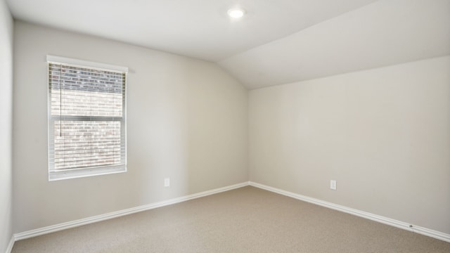 418 Ezra Ln, Mckinney, TX 75069 - additional living space with light colored carpet, vaulted ceiling, and recessed lighting