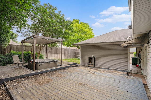 7324 Old Mill Run, Fort Worth, TX 76133 - wooden deck featuring a fenced backyard