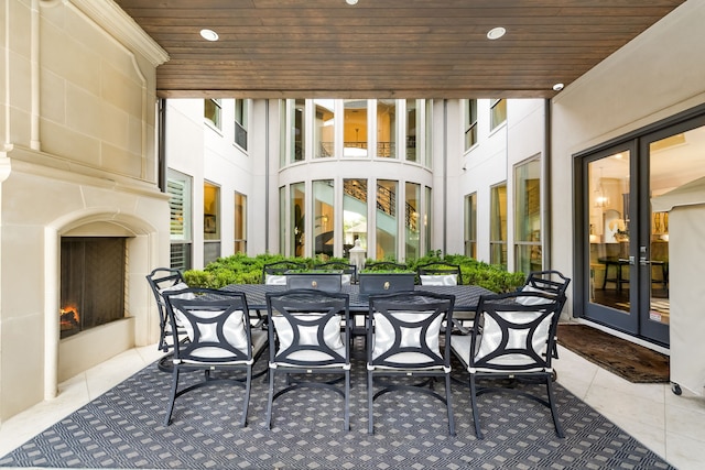 sunroom with french doors
