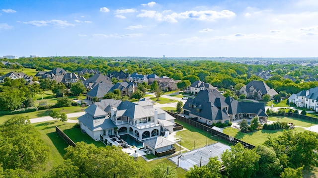 aerial view featuring a residential view