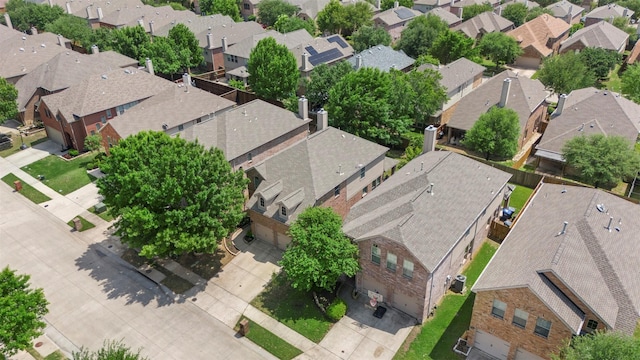 aerial view with a residential view