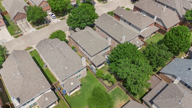 aerial view featuring a residential view