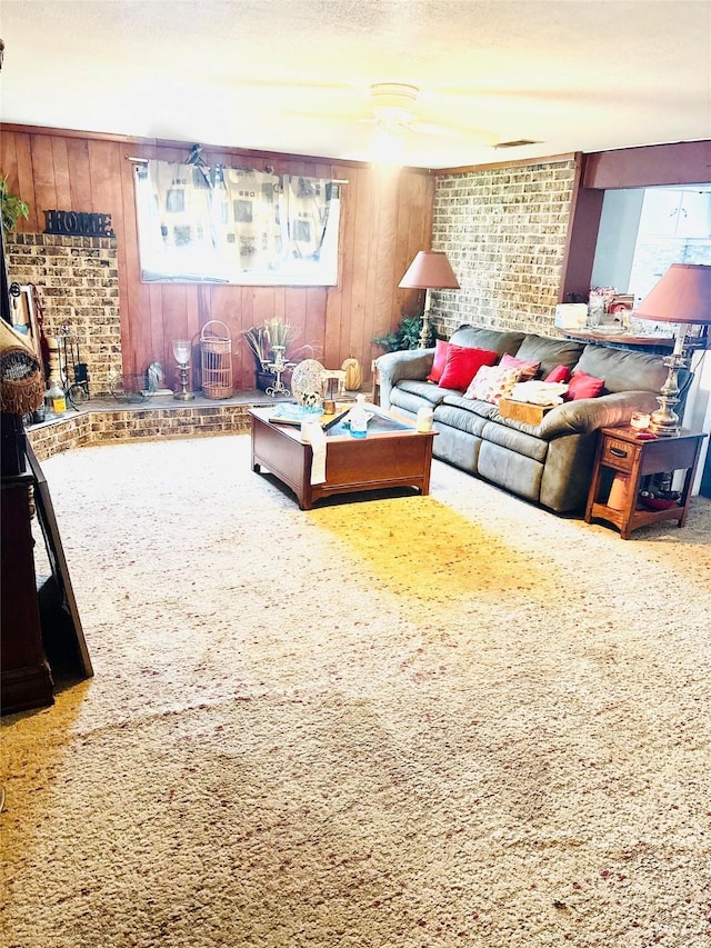 1406 N Main St, Weatherford, TX 76086 - living room with wooden walls