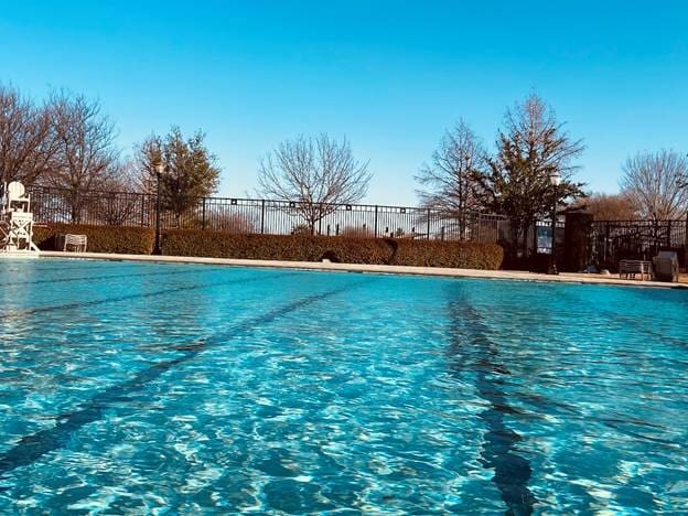 pool with fence
