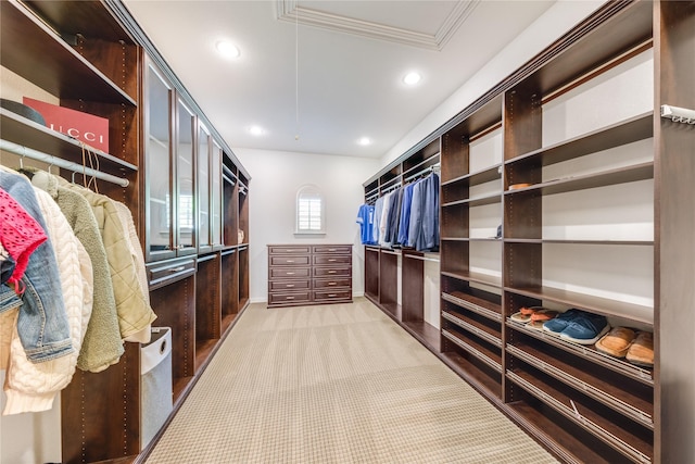 5409 Twin Cities Ln, Mckinney, TX 75070 - walk in closet featuring carpet