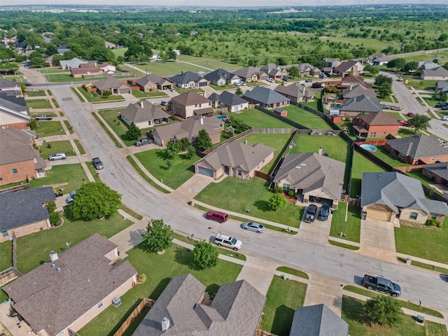 bird's eye view with a residential view