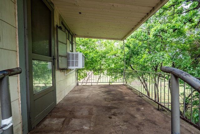 balcony featuring cooling unit