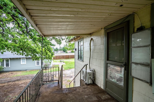 view of patio with ac unit