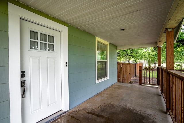exterior space with a porch