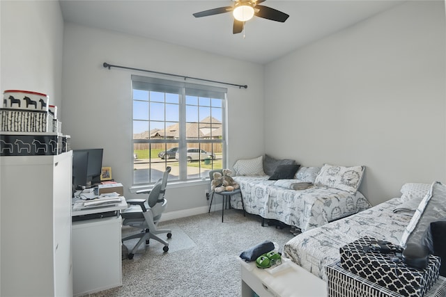 1164 Red Hawk Ln, Forney, TX 75126 - bedroom featuring ceiling fan, carpet, and baseboards