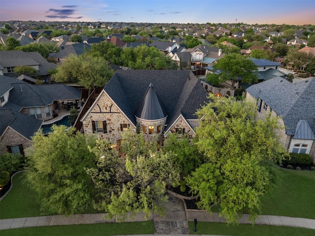 drone / aerial view featuring a residential view
