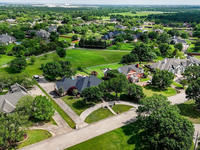 aerial view with a residential view