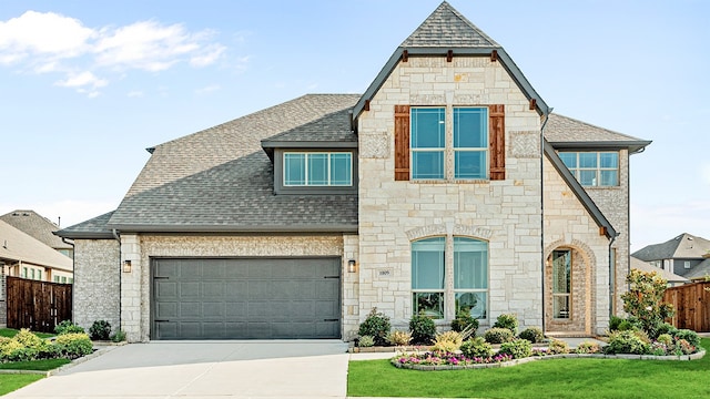 1009 Canuela Way, Justin, TX 76247 - view of front of house with stone siding and a shingled roof