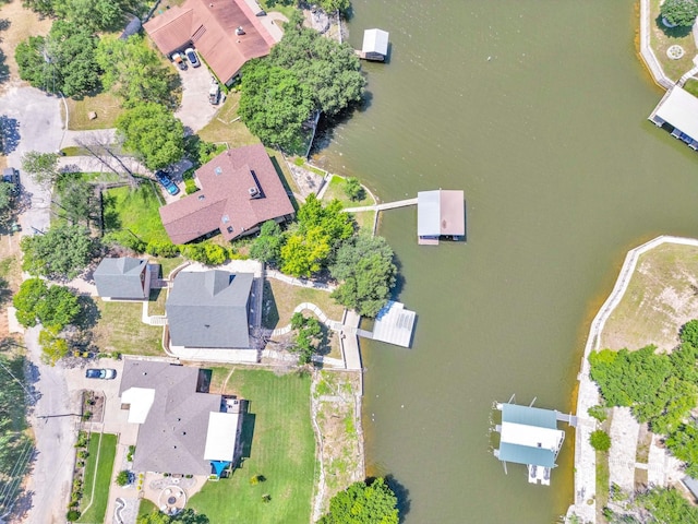 6107 Grande Cove Ct, Granbury, TX 76049 - bird's eye view featuring a residential view and a water view