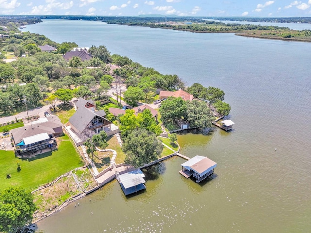 6107 Grande Cove Ct, Granbury, TX 76049 - birds eye view of property with a residential view and a water view