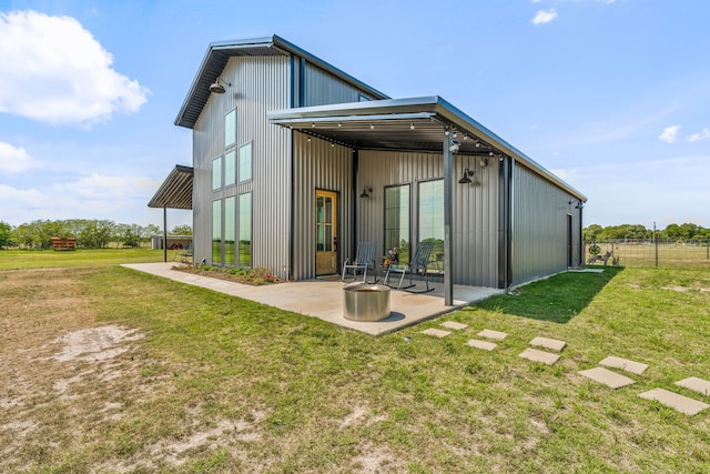 1400 Lacy Dr, Lipan, TX 76462 - rear view of house with fence, a yard, and a patio area