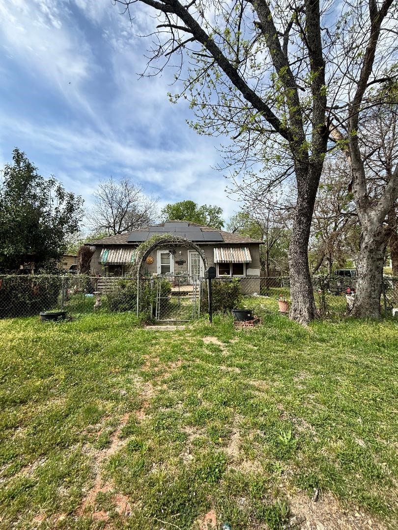exterior space with fence private yard