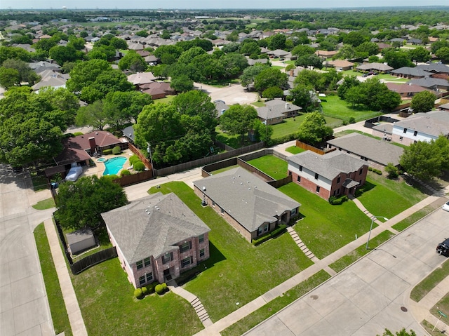 bird's eye view featuring a residential view